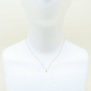 TIFFANY Solitaire Necklace Diamond Yellow Gold